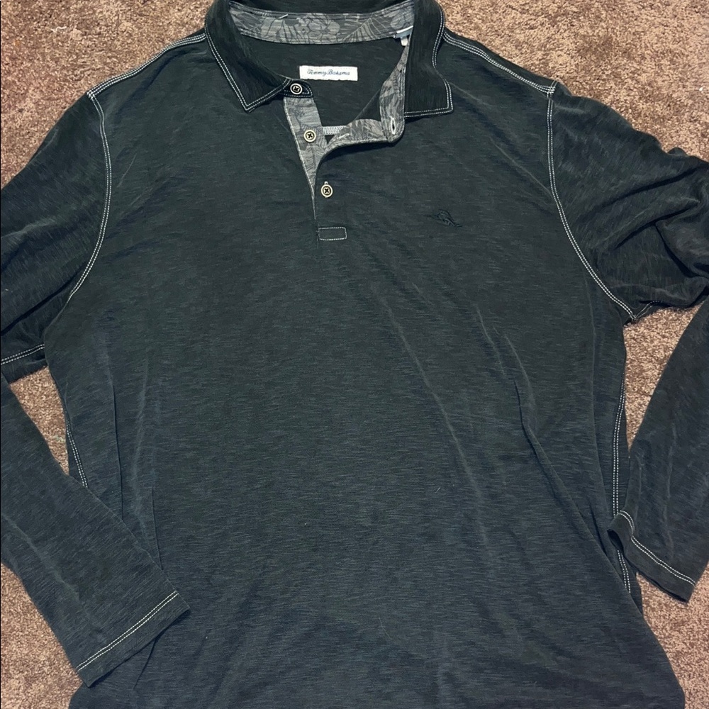 Tommy Bahama Men's Charcoal Polo Shirt